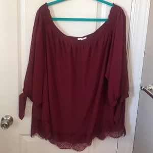Burgundy blouse